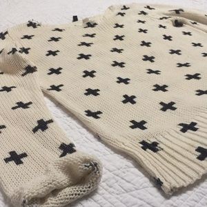 EUC Black and white + sweater from H&M